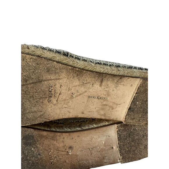 Celine Canvas Espadrilles Slip On Navy Blue Made in Spain Size 40 - Picture 10 of 10